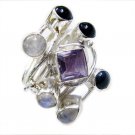 handsome Multi 925 Sterling Silver Multi Ring genuine india US