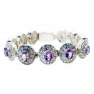 grand Amethyst 925 Solid Sterling Silver Purple Bracelet genuine usually US