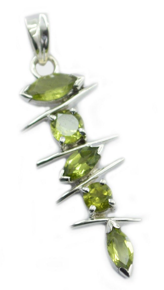 charming Peridot 925 Sterling Silver Green Pendant genuine normaly US
