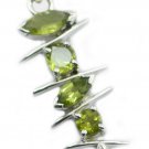 charming Peridot 925 Sterling Silver Green Pendant genuine normaly US