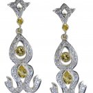elegant Citrine 925 Solid Sterling Silver Yellow Earring genuine jewellery US