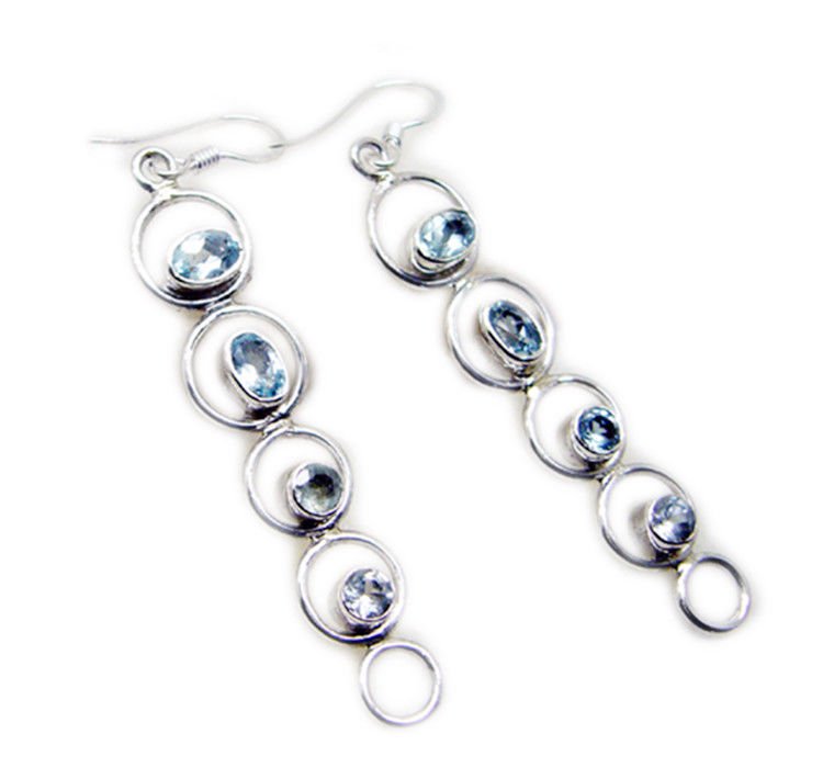ideal Blue Topaz 925 Sterling Silver Blue Earring Natural supply US