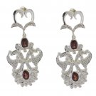 bonnie Garnet 925 Solid Sterling Silver Red Earring genuine usually US