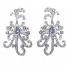 charming Blue Topaz 925 Sterling Silver Blue Earring Natural common US