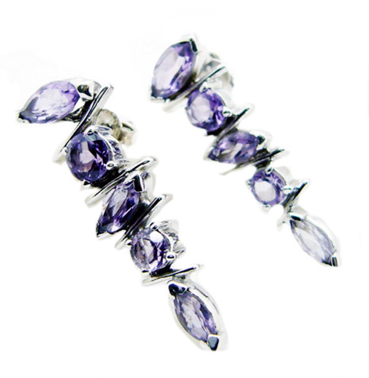 bonnie Amethyst 925 Sterling Silver Purple Earring Natural generally US