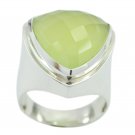 charming Prehnite 925 Sterling Silver Green Ring Natural common US