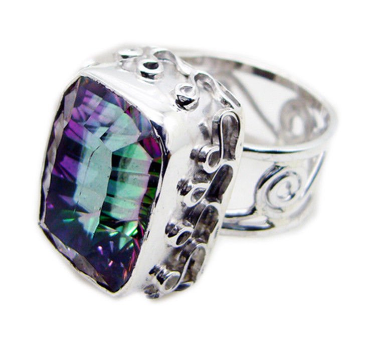 resplendent Mystic Quartz 925 Sterling Silver Multi Ring genuine supplies US