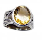 enticing Citrine 925 Sterling Silver Yellow Ring Natural gemstone US