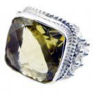 resplendent Lemon Quartz 925 Sterling Silver Yellow Ring Natural gemstones US