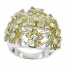 fine Citrine 925 Sterling Silver Yellow Ring genuine suppiler US