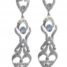 cute Blue Topaz 925 Sterling Silver Blue Earring Natural regular US