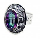 handsome Mystic Quartz 925 Sterling Silver Multi Ring Natural wholesales US