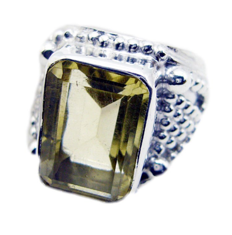 fine-looking Lemon Quartz 925 Sterling Silver Yellow Ring Natural ordinary US