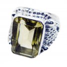 fine-looking Lemon Quartz 925 Sterling Silver Yellow Ring Natural ordinary US