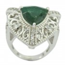 splendid Indian Emerald 925 Sterling Silver Green Ring Natural supply US