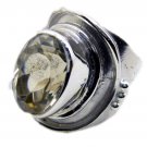 handsome Lemon Quartz 925 Sterling Silver Yellow Ring genuine regular US