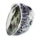 ideal Green Amethyst 925 Sterling Silver Green Ring genuine generally US