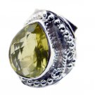 comely Lemon Quartz 925 Sterling Silver Yellow Ring genuine common US