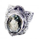 bonnie Green Amethyst 925 Sterling Silver Green Ring genuine easily US