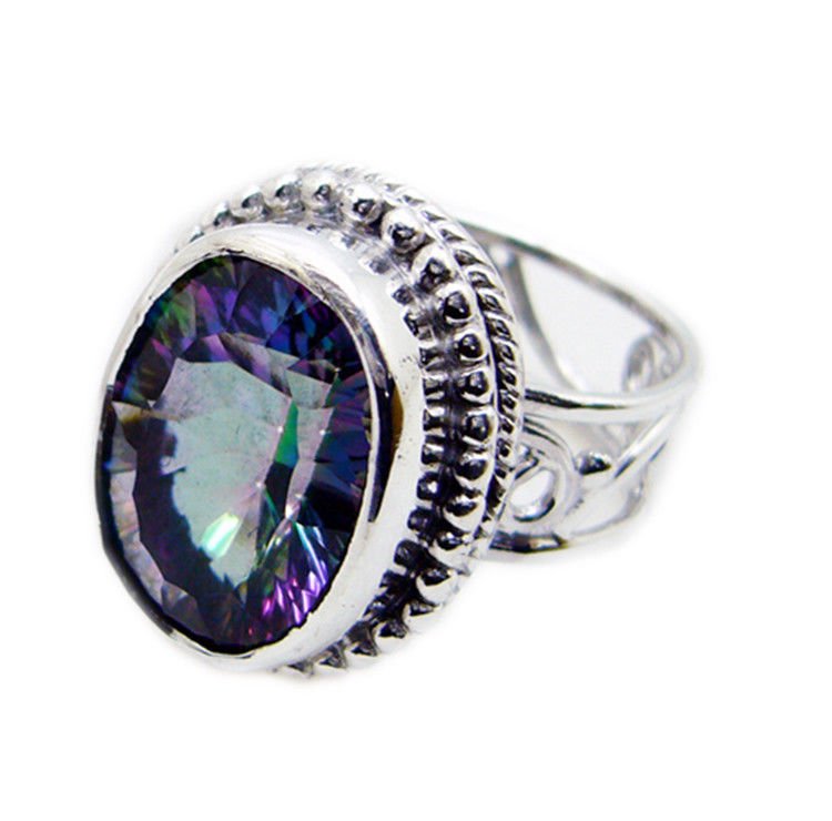 comely Mystic Quartz 925 Sterling Silver Multi Ring Natural supply US