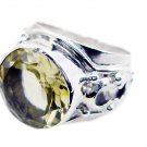 bonnie Lemon Quartz 925 Sterling Silver Yellow Ring Natural indian US