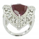 charming Indian Ruby 925 Sterling Silver Red Ring genuine indian US