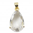 pleasing Crystal Quartz Gold Plated White Pendant Fashion generally US
