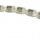 delicate Green Amethyst 925 Sterling Silver Green Bracelet Natural normaly US