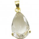 fine-looking Crystal Quartz Gold Plated White Pendant Glass usually US