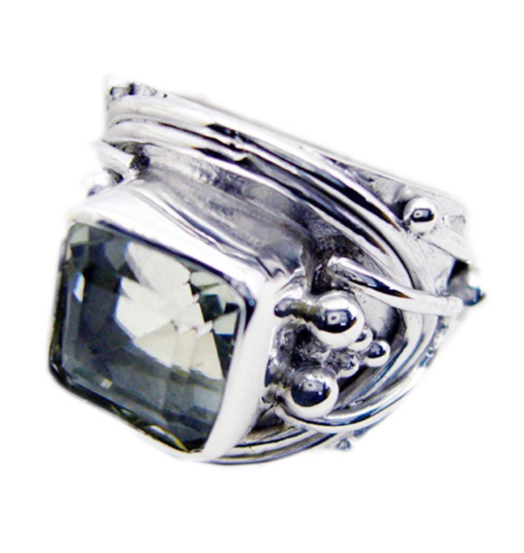 inviting Green Amethyst 925 Sterling Silver Green Ring Natural simply US