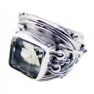 inviting Green Amethyst 925 Sterling Silver Green Ring Natural simply US