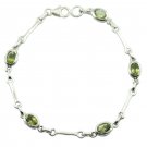 classy Peridot 925 Sterling Silver Green Bracelet genuine supplies US