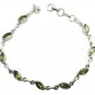 delicate Peridot 925 Sterling Silver Green Bracelet genuine wholesale US