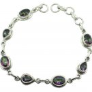 pleasing Mystic Quartz 925 Sterling Silver Multi Bracelet Natural regular US