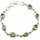 fair Lemon Quartz 925 Sterling Silver Yellow Bracelet genuine jewelry US