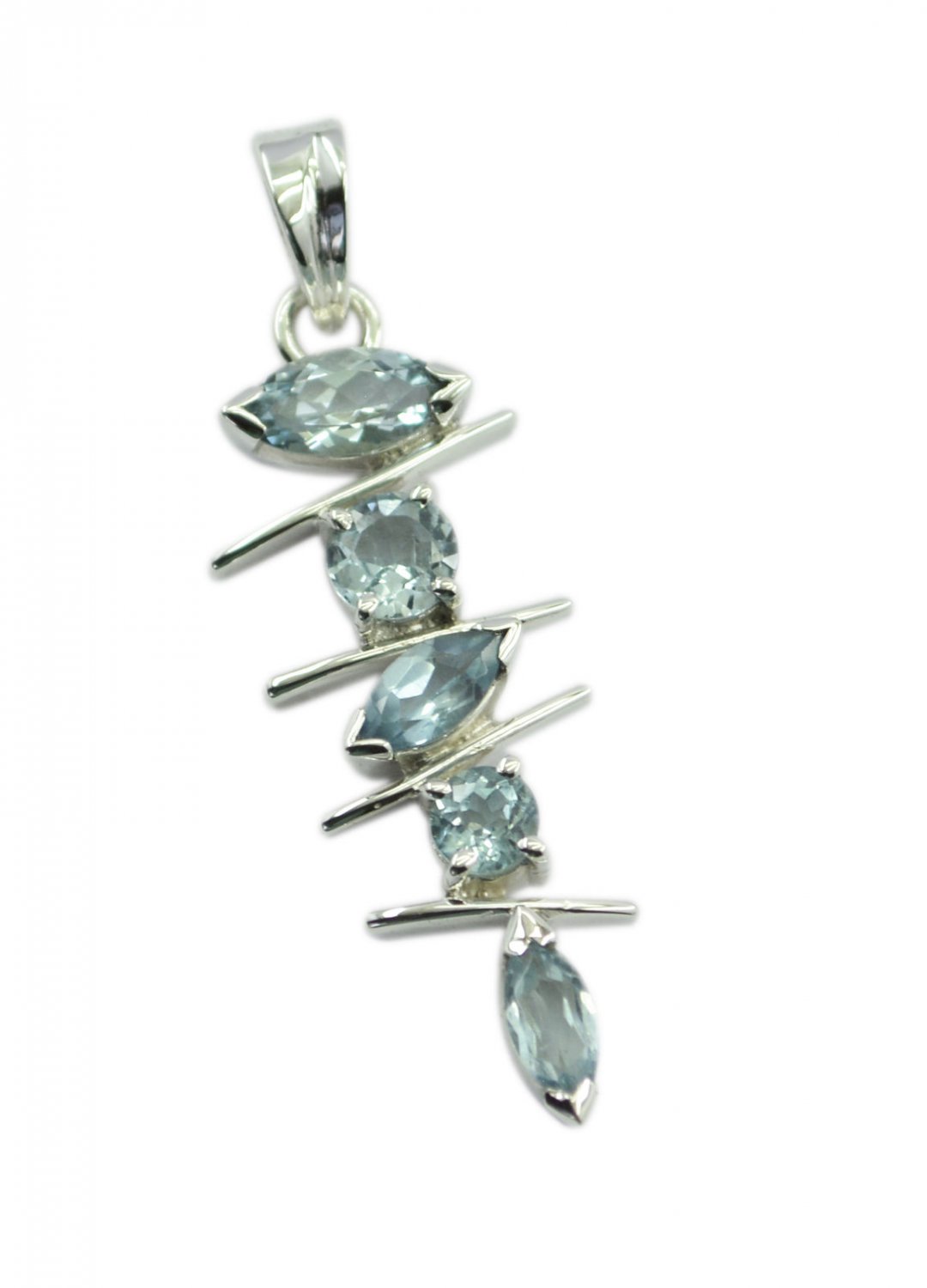 resplendent Blue Topaz 925 Sterling Silver Blue Pendant Natural supplies US