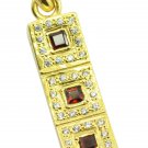 fine-looking Garnet Gold Plated Red Pendant Glass jewelry US