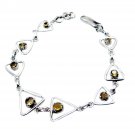 splendiferous Citrine Solid Sterling Silver Yellow Bracelet genuine suppiler US
