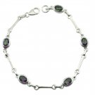 bonnie Mystic Quartz 925 Sterling Silver Multi Bracelet genuine gemstones US
