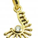 charming White CZ Gold Plated White Pendant Glass india US
