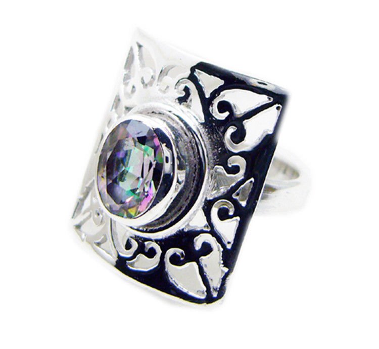 gorgeous Mystic Quartz 925 Sterling Silver Multi Ring genuine exporter US