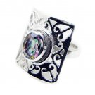 gorgeous Mystic Quartz 925 Sterling Silver Multi Ring genuine exporter US