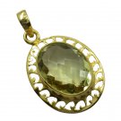appealing Lemon Quartz Gold Plated Yellow Pendant Fashion gemstones US