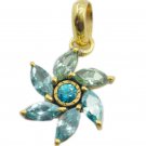 fair blue topaz cz Gold Plated Blue Pendent Glass wholesale US