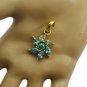 fair blue topaz cz Gold Plated Blue Pendent Glass wholesale US