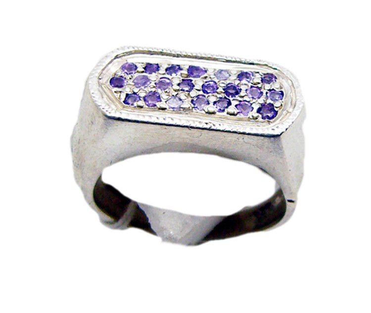 grand Amethyst 925 Sterling Silver Purple Ring Natural exporter US