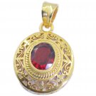ideal Ruby CZ Gold Plated Red Pendent Fashion supply US