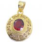 ideal Ruby CZ Gold Plated Red Pendent Fashion supply US