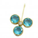 handsome blue topaz cz Gold Plated Blue Pendent Fashion gemstone US