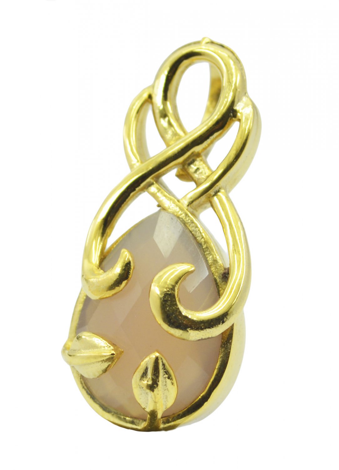 captivating Rose Quartz Gold Plated Pink Pendant Fashion regular US